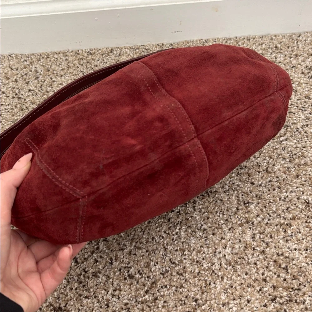 Coach vintage y2k suede hobo Crescent bag - Picture 5 of 7